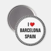 私はスペインのバルセロナを愛している マグネット (正面/裏面)