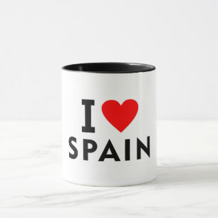 私はスペインの国が大好きで、ハート旅行観光も好きだ マグカップ