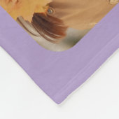 私はスペインの愛あなた母パープル薄紫8写真ギフト フリースブランケット (角)