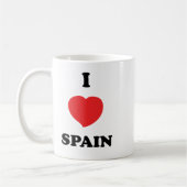 私はスペインを愛します コーヒーマグカップ (左)