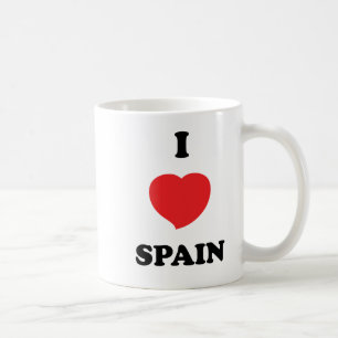 私はスペインを愛します コーヒーマグカップ