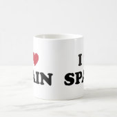私はスペインを愛します コーヒーマグカップ (中央)