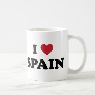 私はスペインを愛します コーヒーマグカップ