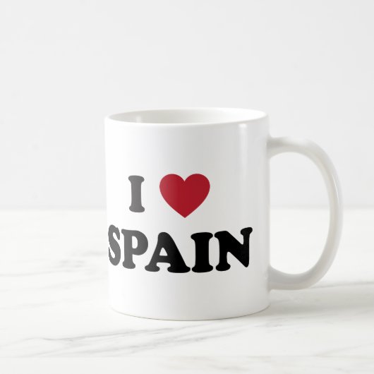 私はスペインを愛します コーヒーマグカップ (右)