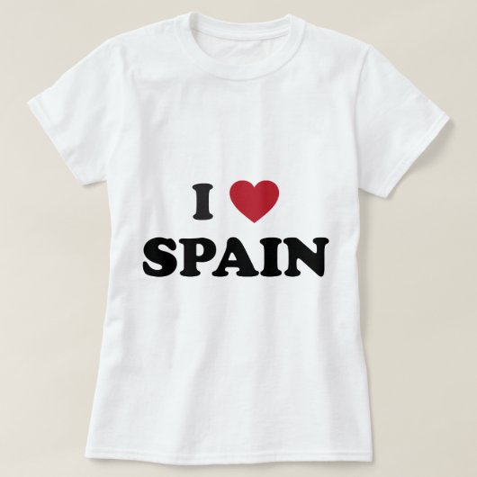 私はスペインを愛します Tシャツ (デザイン正面)