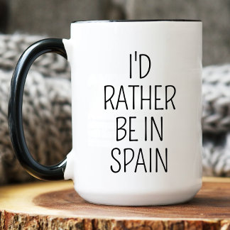 私はスペイン旅行の恋人の贈り物に行くスペインのほうがいい マグカップ