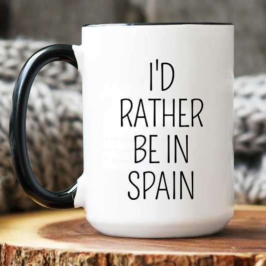 私はスペイン旅行の恋人の贈り物に行くスペインのほうがいい マグカップ