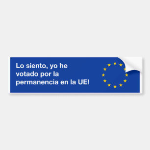 「私はスペイン語の残念なEU」のバンパーステッカーです バンパーステッカー