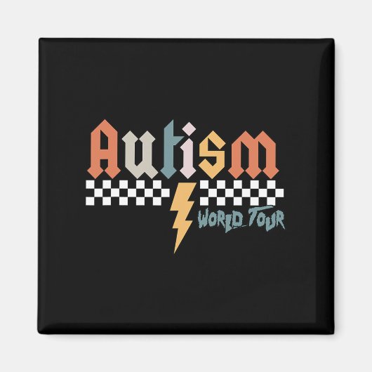 私はスペクトル自閉症の世界ツアー自閉症を認識してロック マグネット (正面)