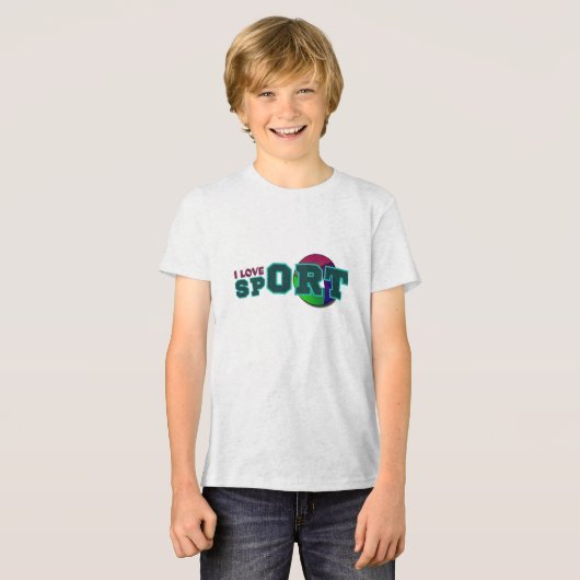 私はスポーツが大好き トライブレンドＴシャツ (正面全面)