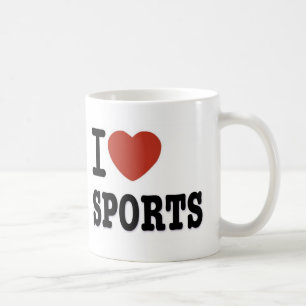 私はスポーツを愛します コーヒーマグカップ