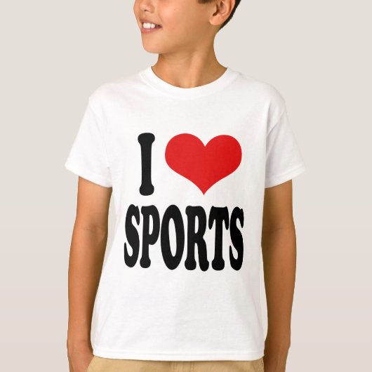 私はスポーツを愛します Tシャツ (正面)