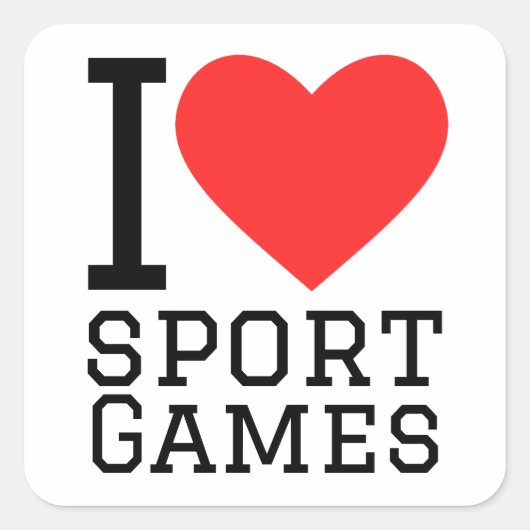 私はスポーツゲームが大好きだ スクエアシール (正面)