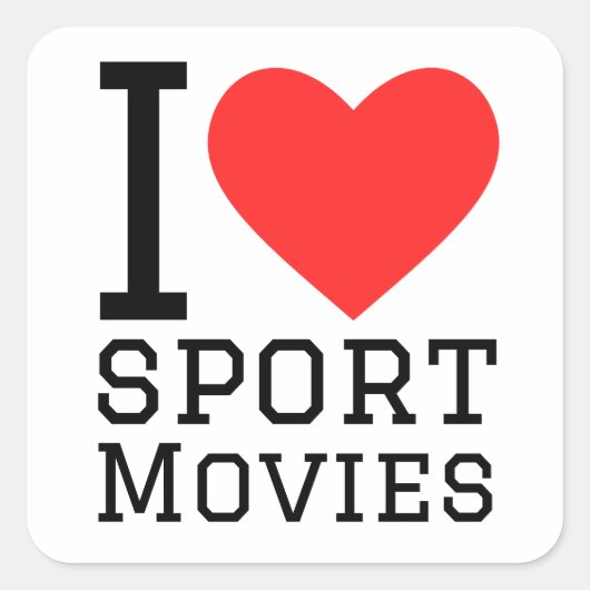 私はスポーツ映画が大好きだ スクエアシール (正面)