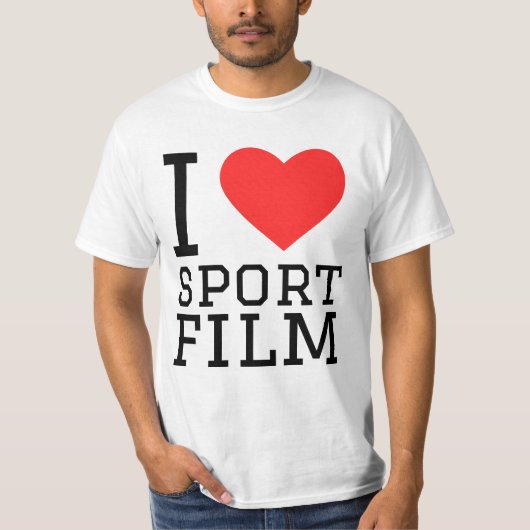 私はスポーツ映画が大好きだ Tシャツ (正面)