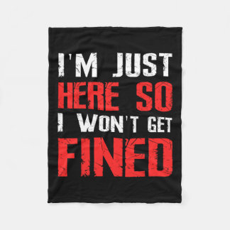 私はスポーツ選手に罰金を科せられない今ここにいる フリースブランケット