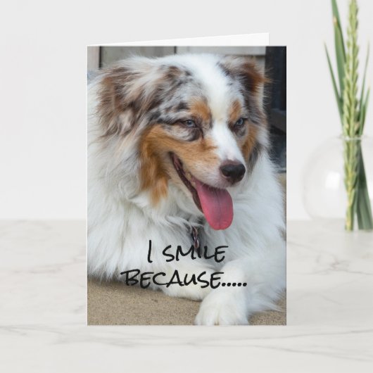 私はスマイルだから私は"40"を回っている、私はしていない! カード (正面)