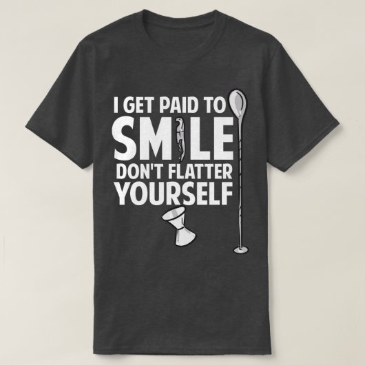 私はスマイルに支払われるYourBartender Tシャツ (デザイン正面)