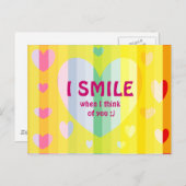 私はスマイルの考えカードを持つ ポストカード (正面/裏面)