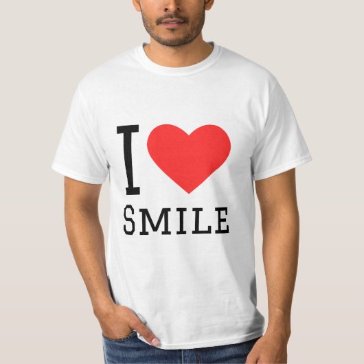私はスマイルスクエアのステッカーが大好き Tシャツ (正面)
