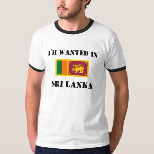 私はスリランカで望まれます Tシャツ (正面)