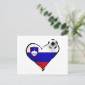 私はスロベニアのサッカーが大好き – スロベニアのサッカーが大好き ポストカード (スタンド正面)