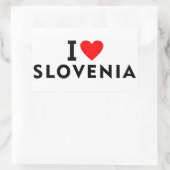 私はスロベニアの国が大好きで、ハート旅行観光も好きだ 長方形シール (バッグ)