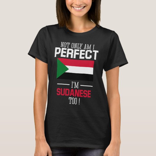 私はスーダン人の旗を完璧にしているだけでなく Tシャツ (正面)