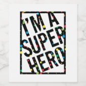 私はスーパーヒーローだ ワインラベル (シングルラベル)