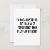 私はスーパーヒーローではないが、あなたのプロジェクトを作ることができる サンキューカード (正面)