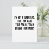 私はスーパーヒーローではないが、あなたのプロジェクトを作ることができる サンキューカード (スタンド正面)