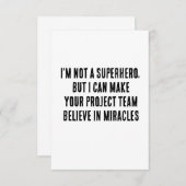 私はスーパーヒーローではないが、あなたのプロジェクトを作ることができる サンキューカード (正面/裏面)