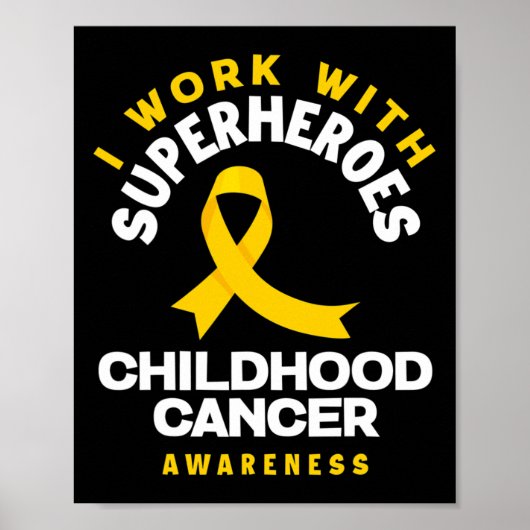 私はスーパーヒーローのナースOncologist小児期で働く ポスター (正面)