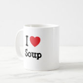 私はスープハートTシャツが大好き コーヒーマグカップ (正面左)