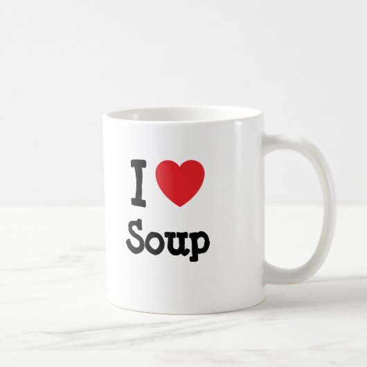 私はスープハートTシャツが大好き コーヒーマグカップ (右)