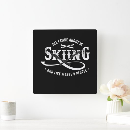 私はス気にキーだけで、多分3人の人と同じだ スクエア壁時計 (ホーム)