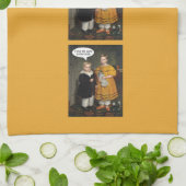 私はズボン-おもしろいで陽気なカップル--を身に着けています キッチンタオル (折り畳み)