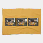 私はズボン-おもしろいで陽気なカップル--を身に着けています キッチンタオル (横)