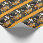 私はズボン-おもしろいで陽気なカップル--を身に着けています ラッピングペーパー (角)