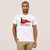 私はセイウチのTシャツを愛します Tシャツ (正面フル)