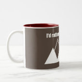 私はセドナ山に行きたい ツートーンマグカップ (左)