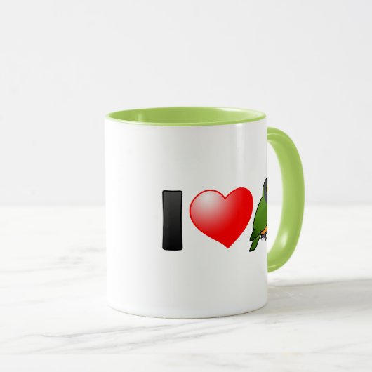 私はセネガルのオウムを愛します マグカップ (正面右)