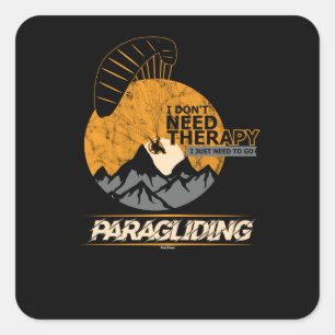 私はセラピーのおもしろいなパラグライダーのParagliderを必要としません スクエアシール