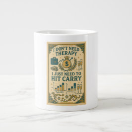 私はセラピーは必要ない、私はちょうどヒットする必要があ運る ジャンボコーヒーマグカップ