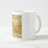 私はセラピーは必要ない、私はバイケブルタウンが必要 ジャンボコーヒーマグカップ (正面右)