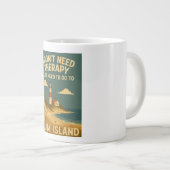 私はセラピーは、私は梅の島が必要ではない ジャンボコーヒーマグカップ (正面右)