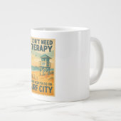 私はセラピーを必要としない、私はちょうどサーフシティが必要 ジャンボコーヒーマグカップ (正面右)