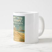 私はセラピーを必要としない、私はちょうどジャージーの海岸が必要だ ジャンボコーヒーマグカップ (正面右)