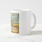 私はセラピーを必要としない、私はちょうどブラッドリービーチが必要 ジャンボコーヒーマグカップ (正面右)