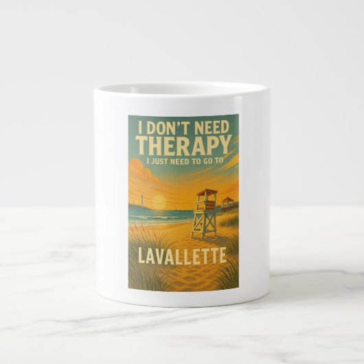 私はセラピーを必要としない、私はちょうどラバレテを必要とする ジャンボコーヒーマグカップ (正面)